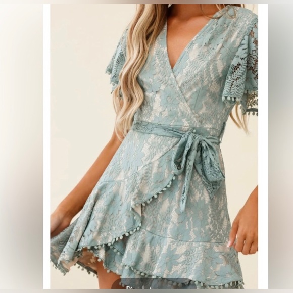 Selfie Leslie Sage Faux Wrap Dress - Picture 4 of 10